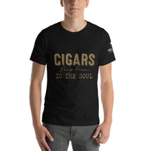 Load image into Gallery viewer, Cigars bring Peace to the soul H-Black Short-Sleeve Unisex T-Shirt
