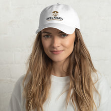 Load image into Gallery viewer, Hoja Negra Apparel White Dad hat
