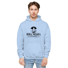 Load image into Gallery viewer, Hoja Negra Apparel Black Logo Unisex fleece hoodie
