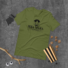 Load image into Gallery viewer, Hoja Negra Apparel Olive Short-Sleeve Unisex T-Shirt
